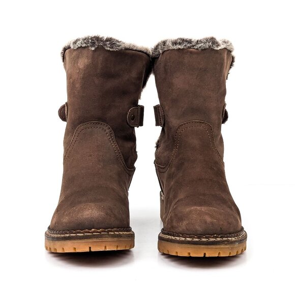 Pajar Canada Women Faux Shearling Brown Leather Snow Winter Boots 9-9.5US EUR40 - Picture 2 of 8